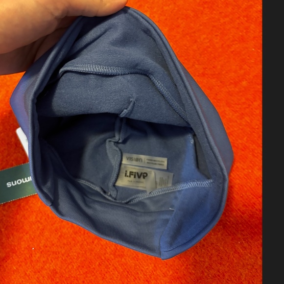 Slate blue microfleece tuque with slits for ponytail and bun NWT - Picture 5 of 10